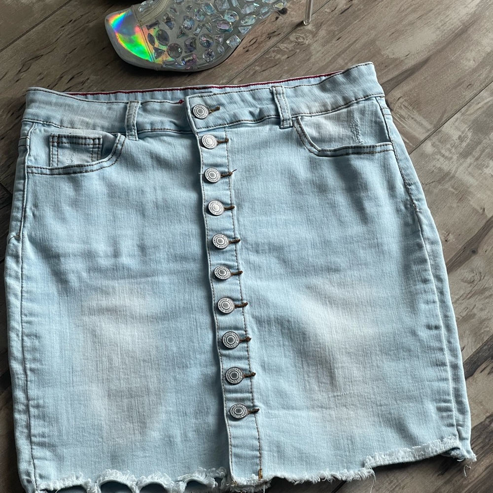 Denim Skirt with Button Down Front for Casual Nights